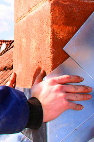 new flashing repair for a chimney